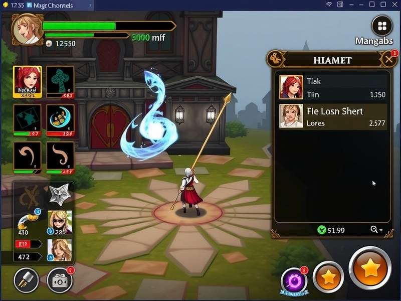 Hing Magic Chronicles gameplay screenshot showing magical combat